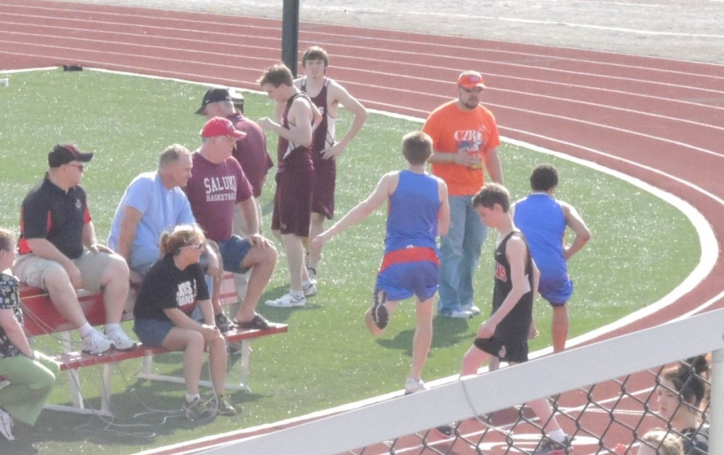 It was only 42 years between track meets at Johnston City - 1971 to 2013 -- and from the 'cinders' as the newspaper article below points out to the new all-weather track at the new JC Sports Complex. 