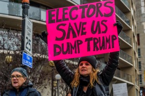 Protesters in NYC that are part of the Hamilton movement . (AP photo) 