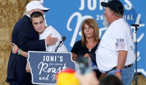 The Root family with president elect Donald Trump at a fundraiser for IA congresswoman Joni Ernst 