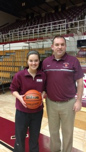 Ally Gisher, along with Coach Andy Sloan after last night's win 