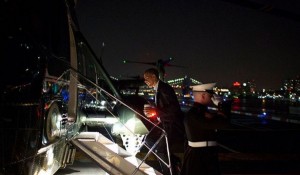 President Obama boarding Marine one at JFK airport last summer.  (White House file photo)