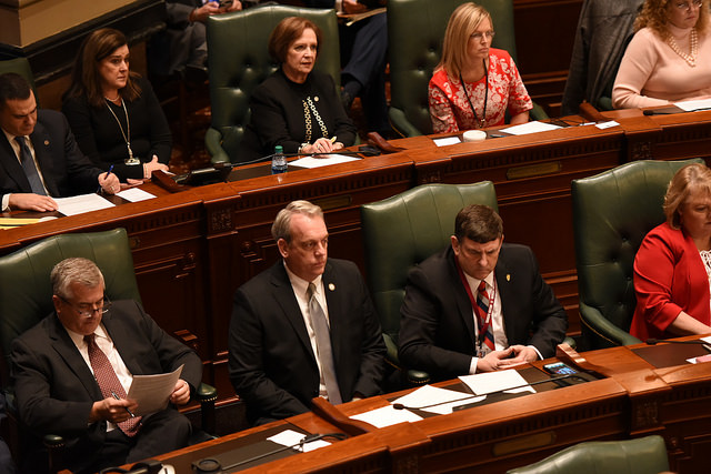 Dave Severin (middle) in the general assembly