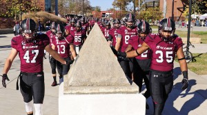 Salukis getting ready to take the field against ISU last fall. (Southern Illinoisan file photo)