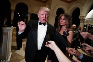 President elect Donald Trump with the future first lady blasting mayor Emanuel for the violence in Chicago (Daily Mail photo)