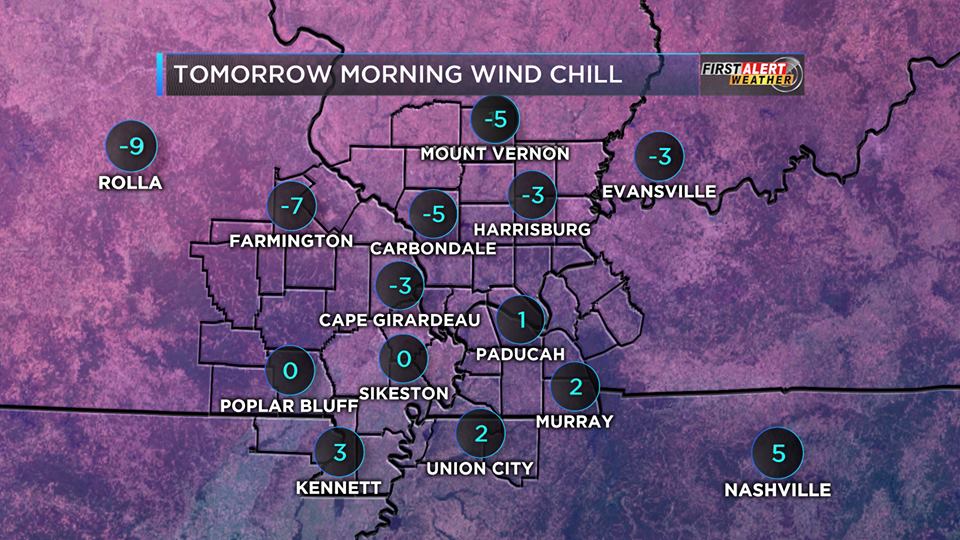 Forecasted wind chills this morning. 