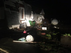 Home where man was killed in rural White County in last night's storms.  (WFIE photo) 