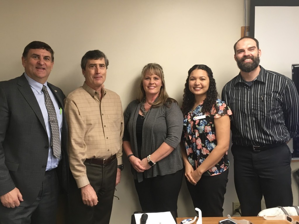 State Representative Dave Severin (R-Benton, far left) meeting with the Carbondale Tourism 