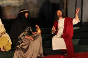 Alan Newman, pastor of the Faith Missionary Baptist Church in Christopher portrays Jesus in the play. (All photos by Samantha Sullivan. Please call 499-6465 to book her for your next event) 