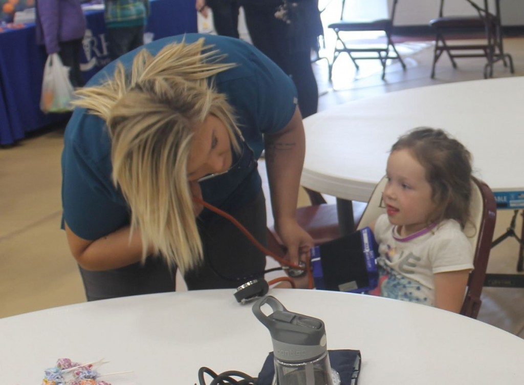 Keyanna and Kloey Smith participating in one of the activities of the fair.  (William McPherson photo)