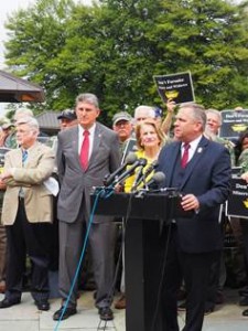 Rep. Bost speaks on behalf retired miners outside US Capitol